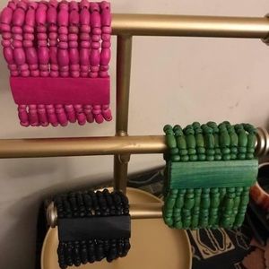 Stretch wooden bracelets